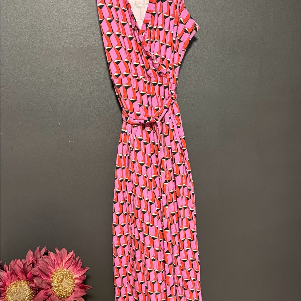 Diane Von Furstenberg Pink and Black jumpsuit